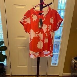 NWT ALFANI SHORT SLEEVE TOP SIZE M WILL FIT A L